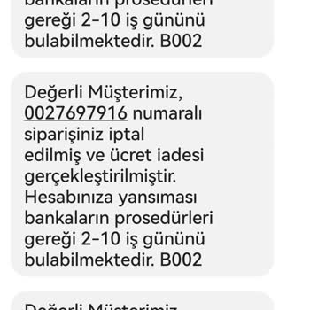 Penti Haberim Olmadan Ürünlerimi İptal Etti