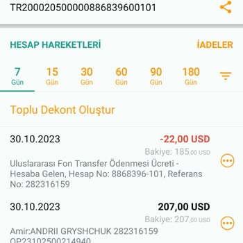 Kuveyt Türk Uluslararası Fon Transfer Ödenmesi Ücreti