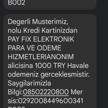 PayFix Para Yatırdım Ve Hesabıma Düşmedi
