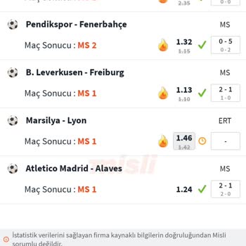 Misli Yanlış Sonuç Gösterimi