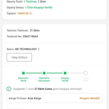 Trendyol İlk Günden Arıza Yapan Kutu İçeriği Eksik