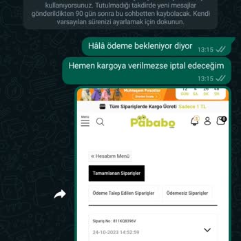 Pababo.com Ödeme Yapmama Rağmen Kargomu Göndermediler.