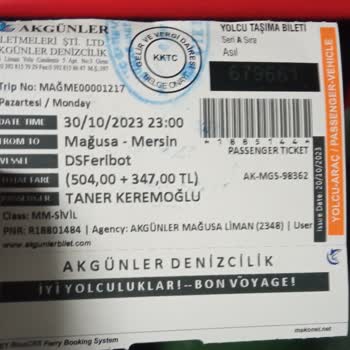 Akgünler Denizcilik Kalkış Saati Yanıltması!