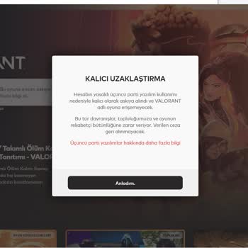 Valorant Kalıcı Uzaklaştırma Şikayeti