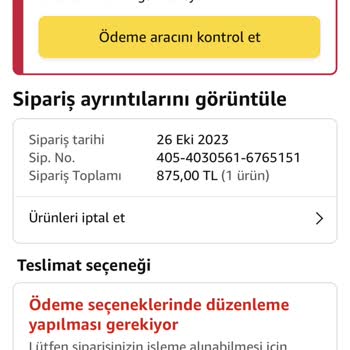 Amazon Sipariş Aldılar Ödeme Ok, Hafta Sonra Ödeme Geçmedi Diye Mail Geldi.!