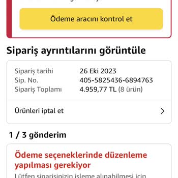 Amazon Sipariş Aldılar Ödeme Ok, Hafta Sonra Ödeme Geçmedi Diye Mail Geldi.!