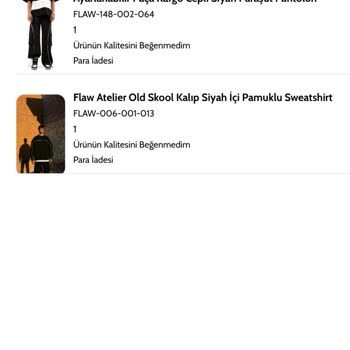 Flaw Wear İade Onay Kodu Ve İade