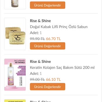 Rise & Shine Ürünlerinin Kalitesi Sıfır