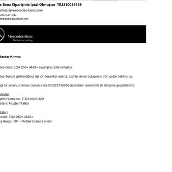 Mercedes Online Ön Ödemenin Para İadesini Yapmıyor