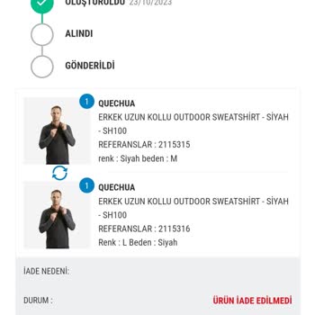Decathlon Online Mağaza İade