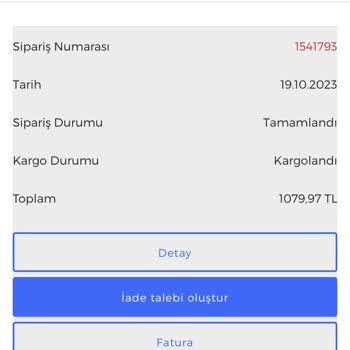 COLIN’S Ürünün İade Edilmesi