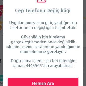 Tiktak Kirala Cep Telefonu Değişikliği Hatası