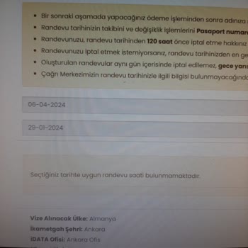 İData Vize Randevusu Alınamıyor