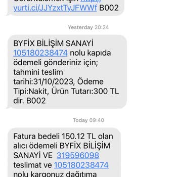 Byfix Servis Bozuk Gönderip, Ödeme Talep Ediliyor