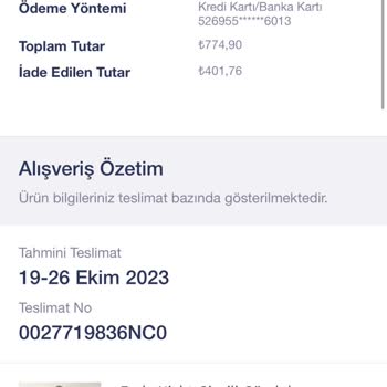 Penti Siparişimi İptal Etti