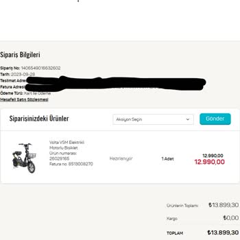 A101 Tarafından Sipariş Teslimi Yapılamıyor!