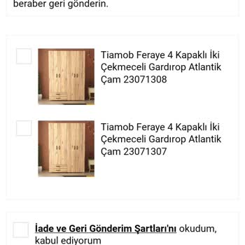A101 Gardırop Teslimat Sorunu