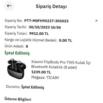 Epttavm Sipariş İptali
