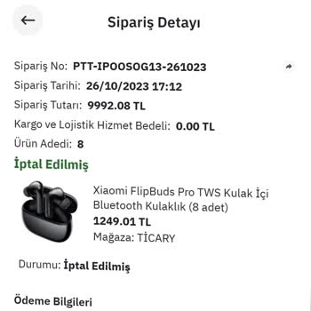 Epttavm Sipariş İptali