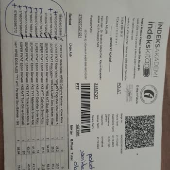 İndeks Kitap Eksik Ve Hatalı Kargo Gönderimi