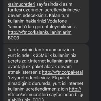 Vodafone Fatura Aşımıymış Yersen...