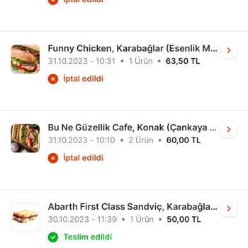 Migros Yemek Ve Ardı Ardına Gelen Sipariş İptalleri