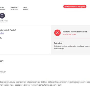 Ebebek Göndermediği Ürünün Parasını Aldı!