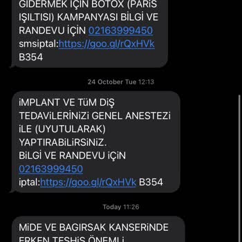 Vera Hastanesi SMS İptali Yapmıyor