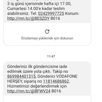 MNG Kargo Kargomu Olması Gerekenden Daha Önce Geri İade Gönderdi
