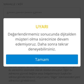 Denizbank Mobilden Hesap Açılmıyor