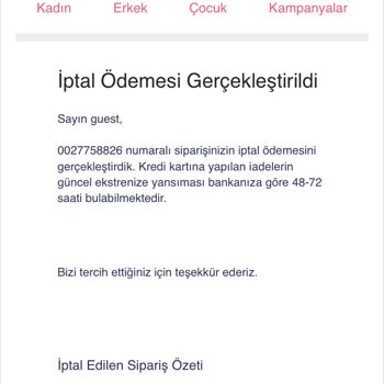 Penti Stok Hatası Mağduriyet
