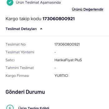 HarikaFiyat İade Yapıldı, Tarafıma Ücret Geri Gönderilmedi