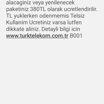 Fenercell Hatalı İşlem Yapıp Dönülmemesi