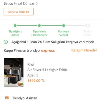 Trendyol'dan Aldığım Ürün Ortada Yok