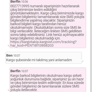 Penti Sipariş İptali Saçmalığı