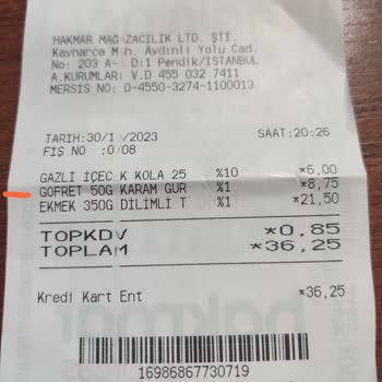 Hakmar Express Fatura Fiyatı Etiket Fiyatına Uymuyor