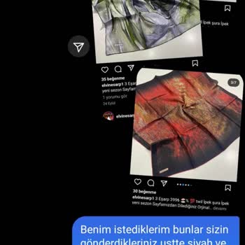 Elvinesarp1 (Instagram) Armine Eşarp Siparişi İle İlgili Sorun