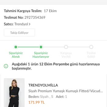 Trendyol Milla Kargoya 20 Gündür Verilmeyen Ürün