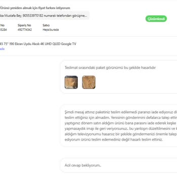 Hepsiburada Kampanyadan TV Aldım Hasarlı Teslimat Yapıldı Ve Zarar Etmem Önerildi!