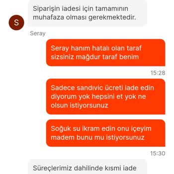Migros Yemek Eksik Gelen Sipariş