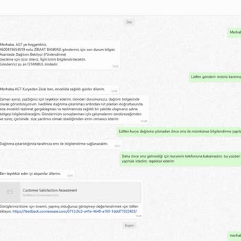 AGT Kurye İle Banka Kartım Hala Gelmedi