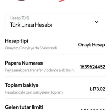 Papara Hesap Sözleşmeli Hesap