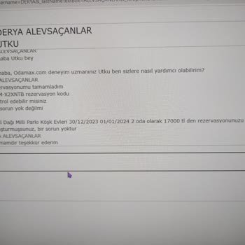 Odamax.com Rezervasyon İptali Ve Fiyat Güncellemesi
