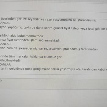Odamax.com Rezervasyon İptali Ve Fiyat Güncellemesi