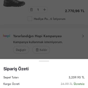 Boyner İndiriminin Sepete Yansımaması
