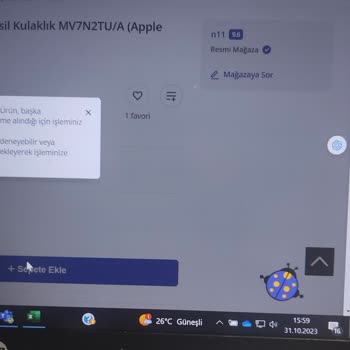 N11 Sepetteki Ürünün Ödemesi Anında Ürün Bitmesi