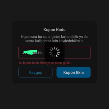Obilet'in Verdiği Burger King Kodu Geçersiz