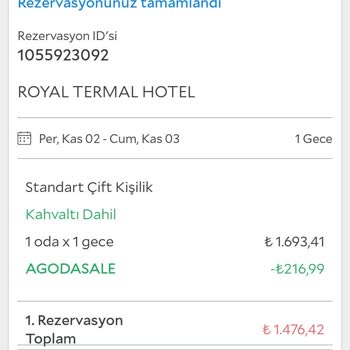 Agoda.com Ücret İadesi Ve İletişim Numarasının Olmaması