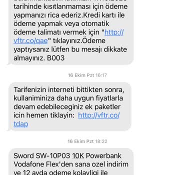 Vodafone Fahiş Fatura Ücreti!