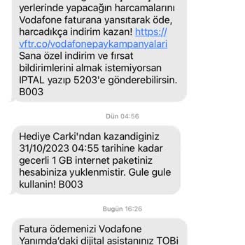 Vodafone Fahiş Fatura Ücreti!